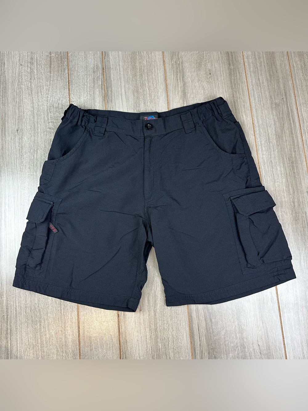 Rail Riders Cargo Shorts Mens L 36 Ripstop Nylon Skater Grunge Y2K Black